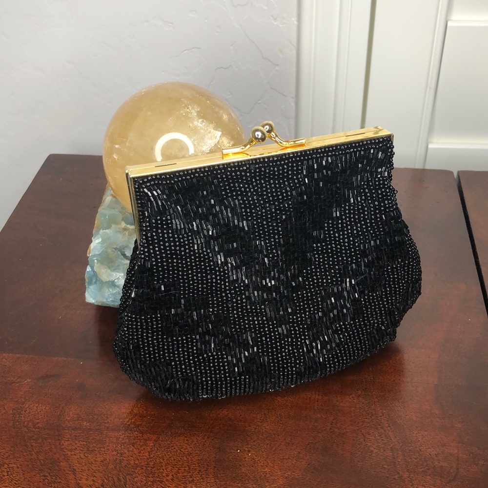 Andre Cellini Black Beaded Bag